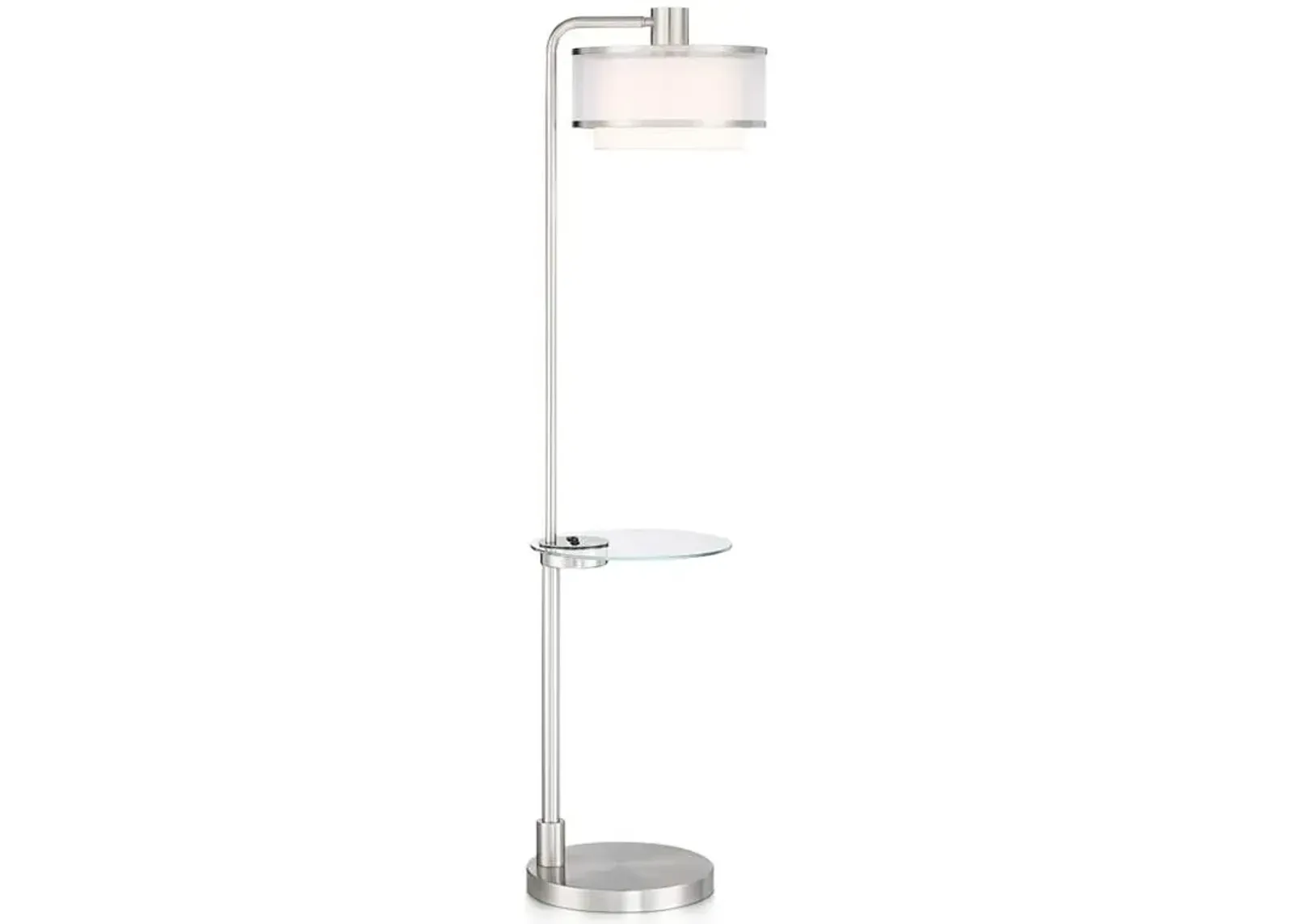 Possini Euro Vogue 60" Modern Tray Table and USB Floor Lamp