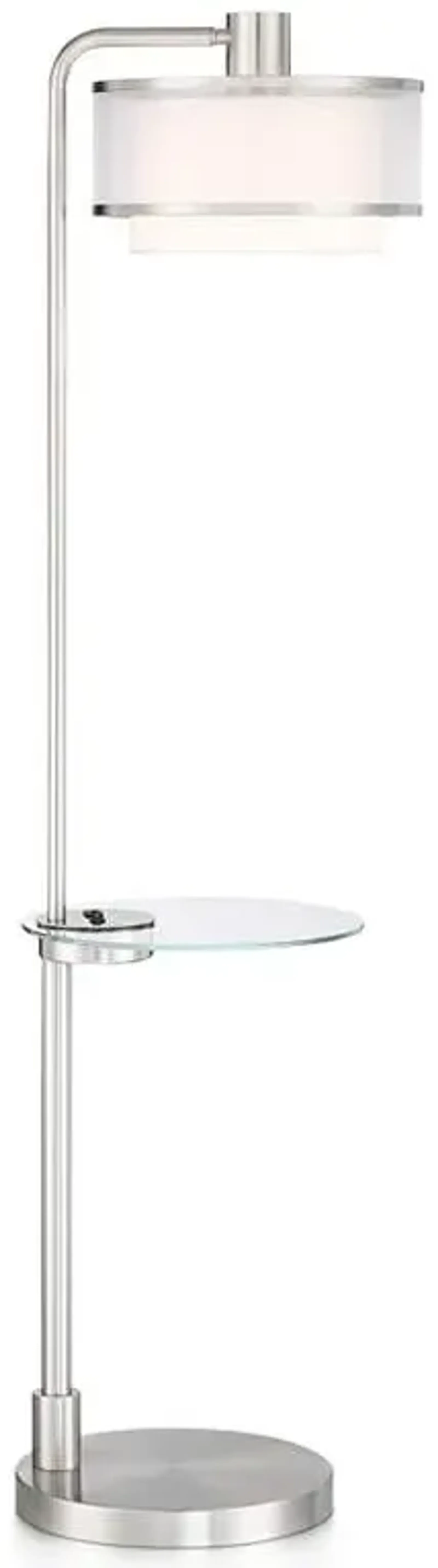 Possini Euro Vogue 60" Modern Tray Table and USB Floor Lamp