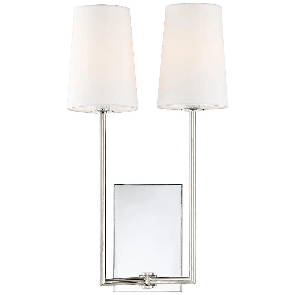 Crystorama Lena 18" High Polished Chrome 2-Light Wall Sconce