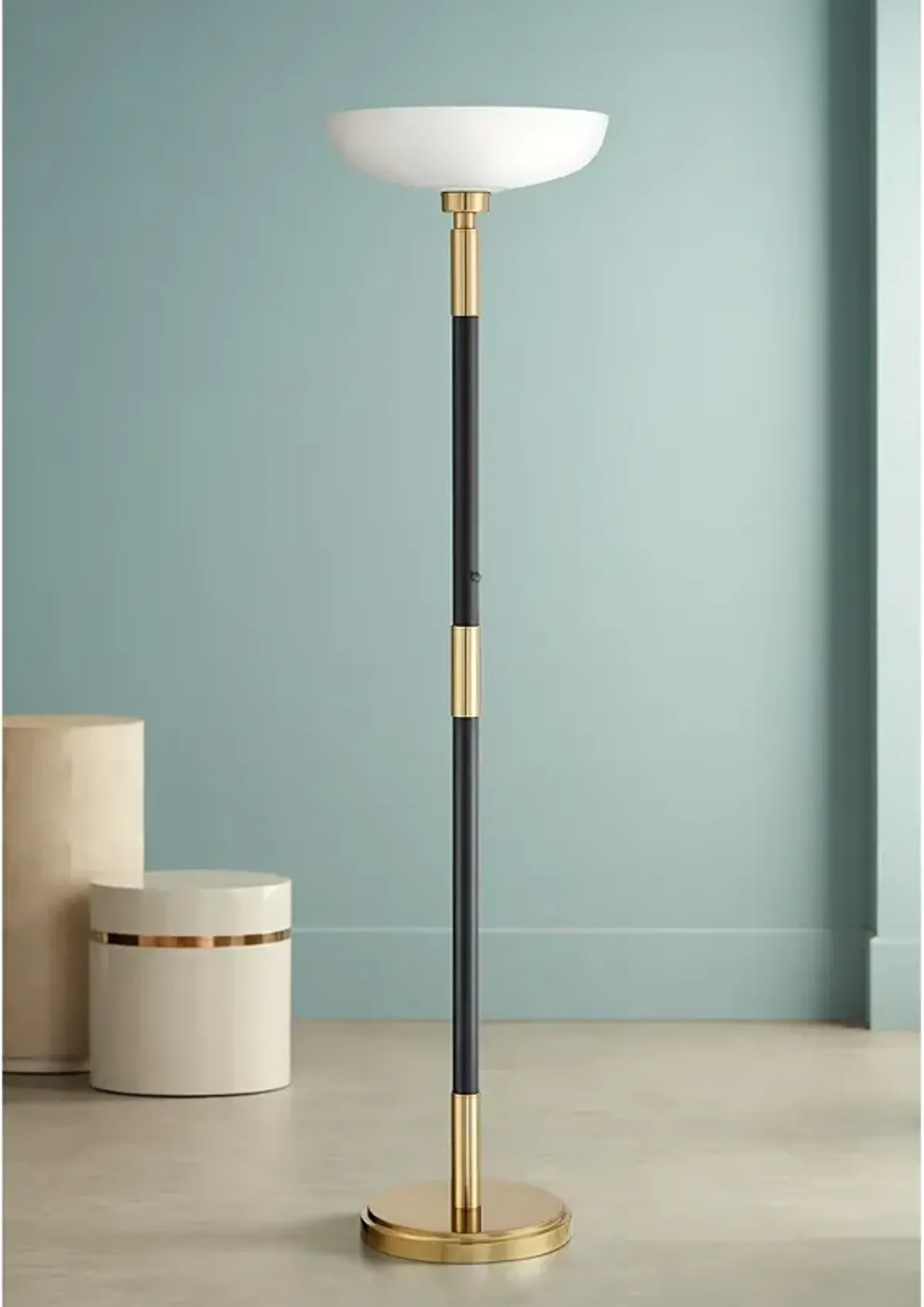 Possini Euro Cameron 72 1/4" Modern Light Blaster Torchiere Floor Lamp