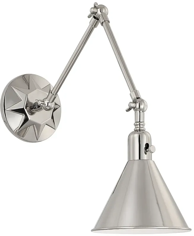 Crystorama Morgan 23" High Polished Nickel Wall Sconce