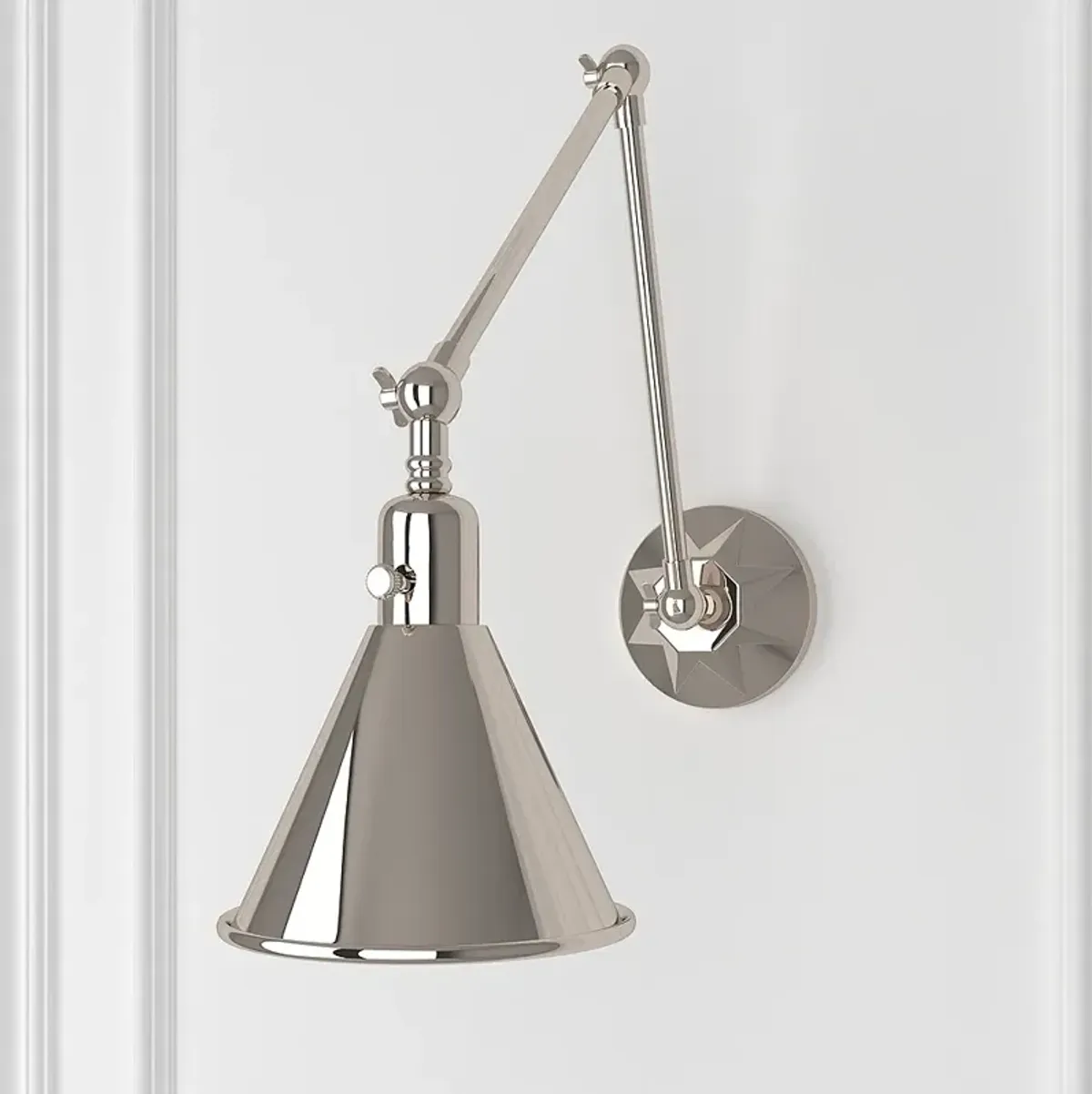 Crystorama Morgan 23" High Polished Nickel Wall Sconce