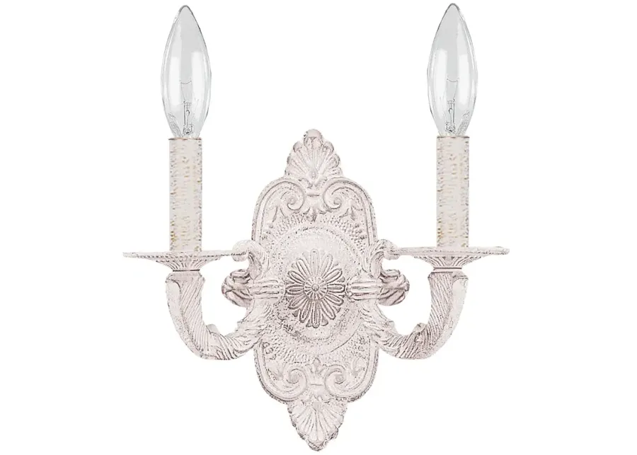 Paris Market 9 1/2" High Antique White 2-Light Wall Sconce