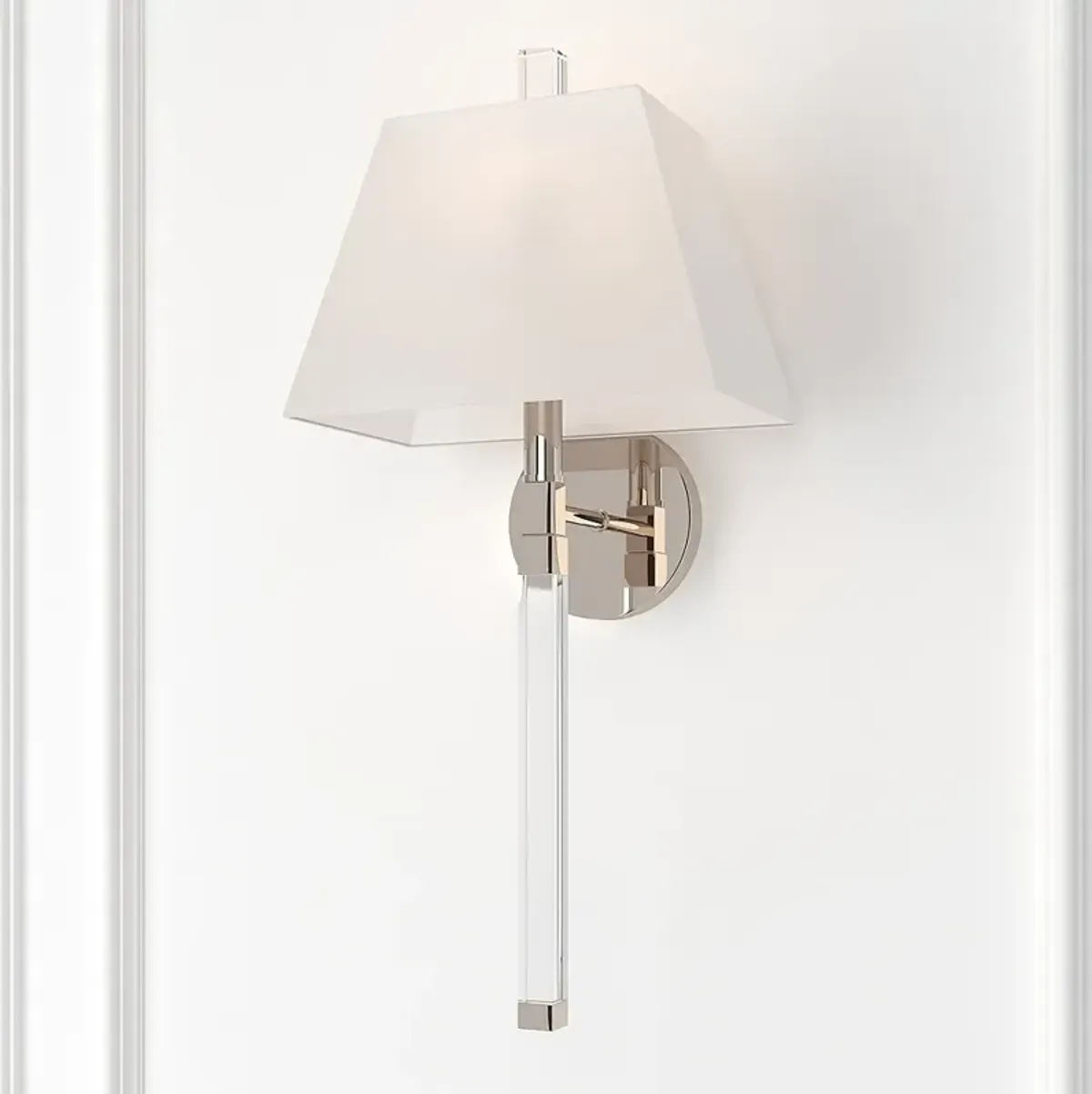 Crystorama Renee 21 3/4" High Polished Nickel Wall Sconce