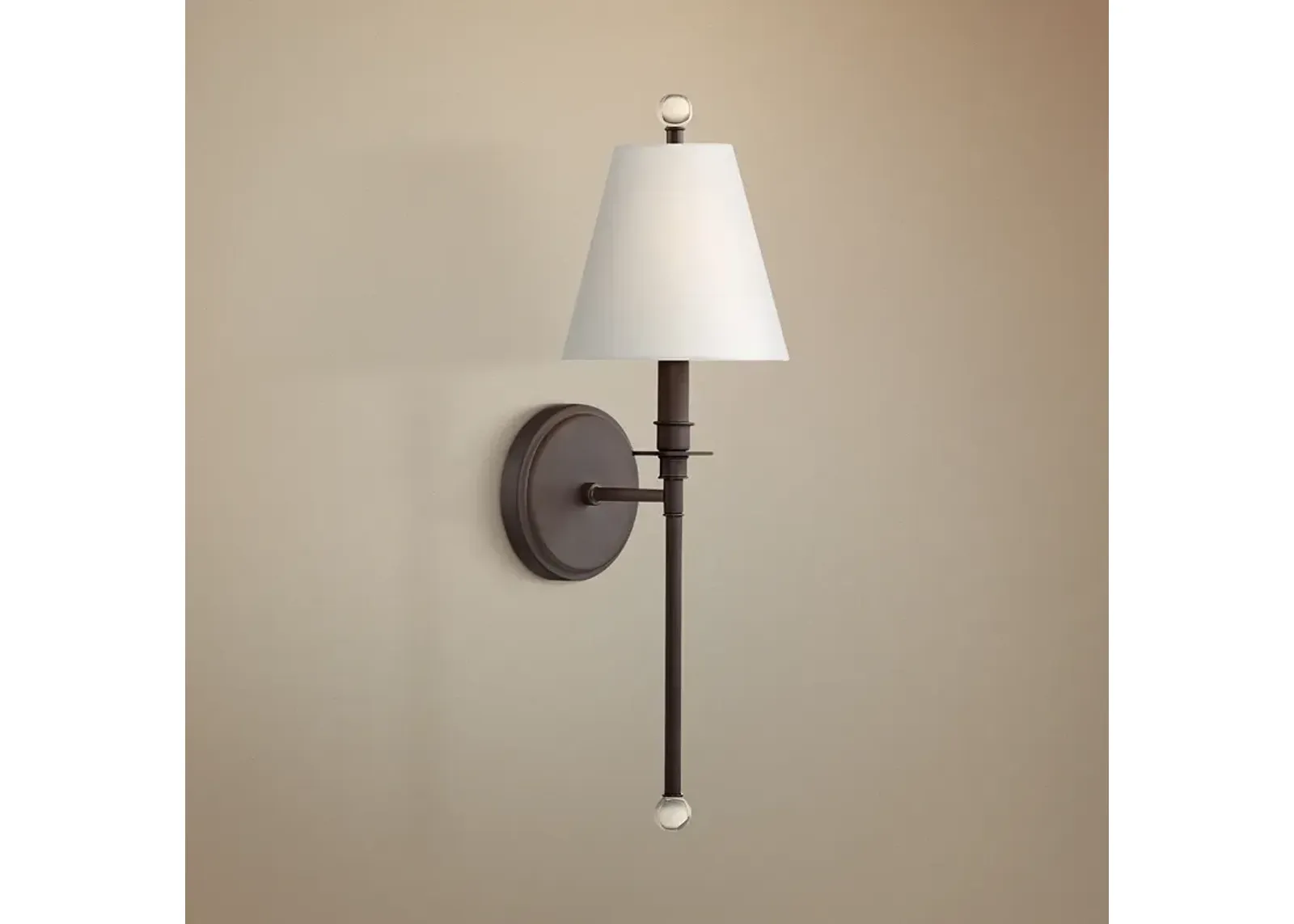 Crystorama Riverdale 14 1/2" to 20" High Dark Bronze Wall Sconce