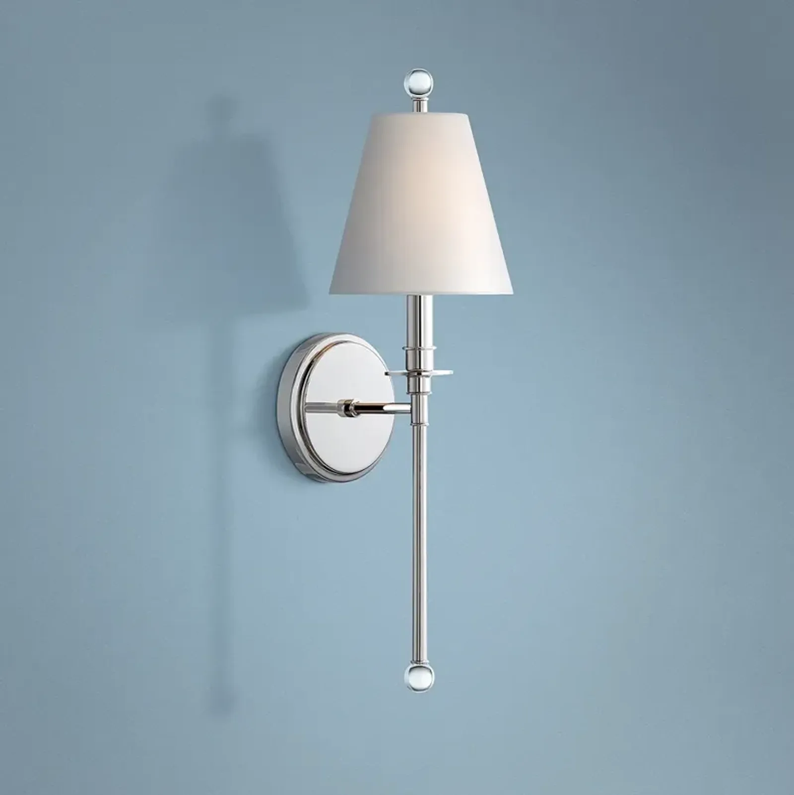 Crystorama Riverdale 14 1/2"H Polished Nickel Wall Sconce