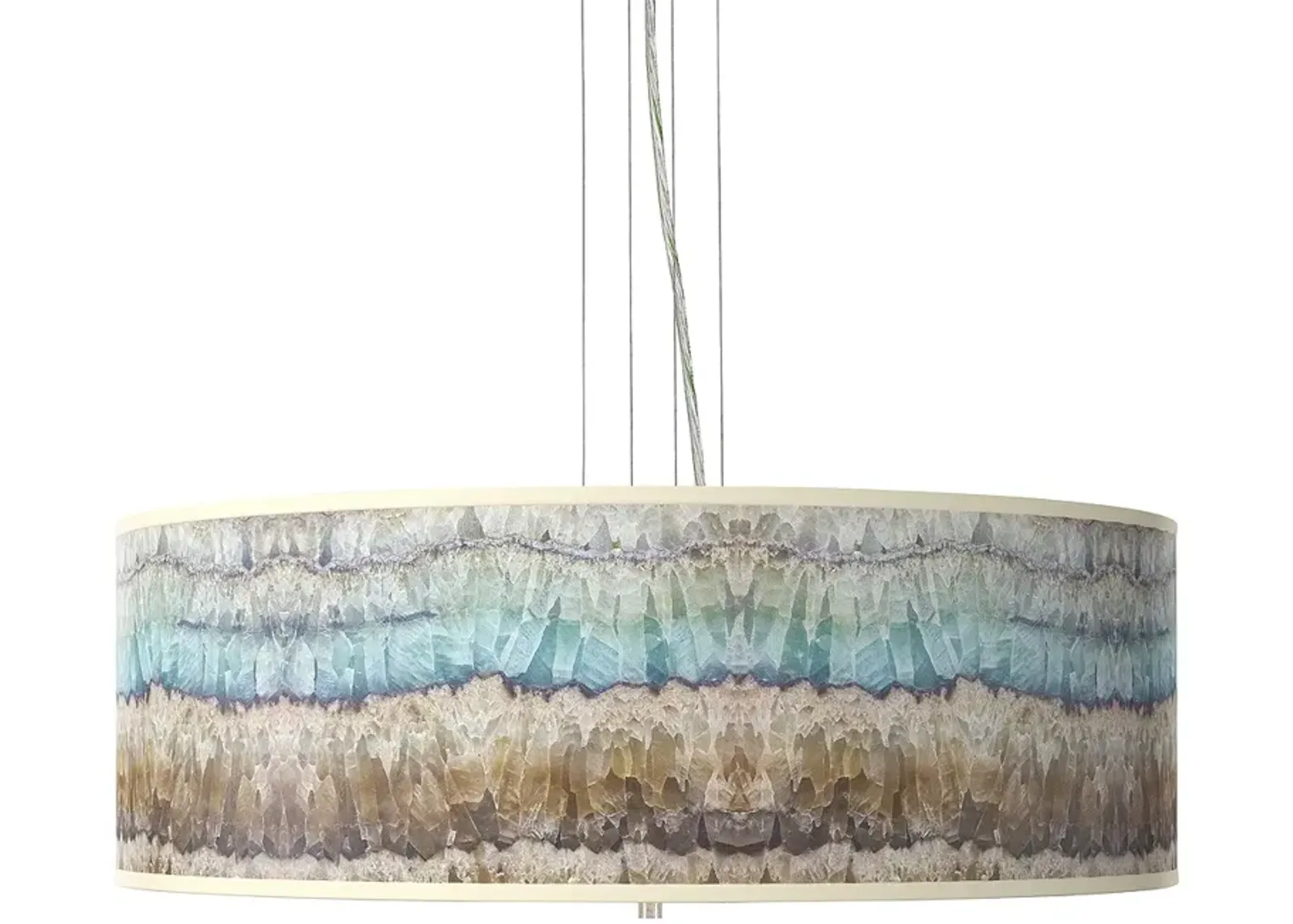 Marble Jewel Giclee Gallery 24" Wide 4-Light Modern Pendant Chandelier