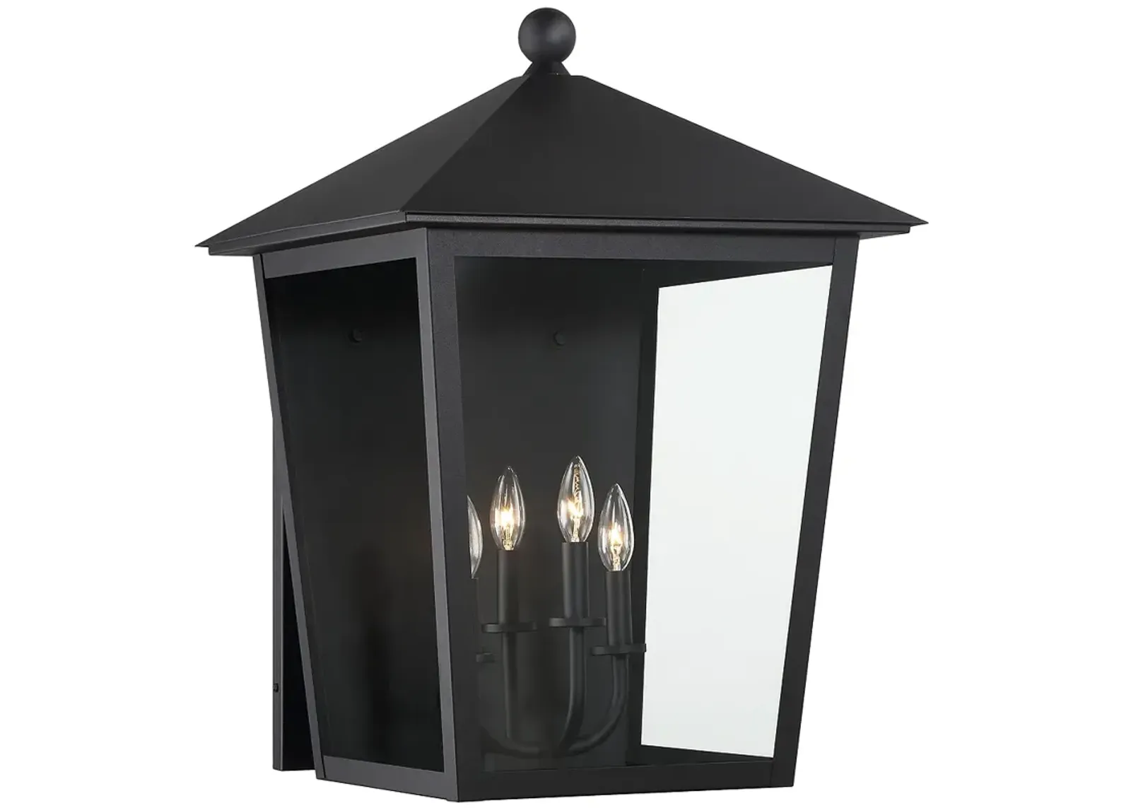 The Great Outdoors Noble Hill 4-Light Black Outdoor Wall Mount