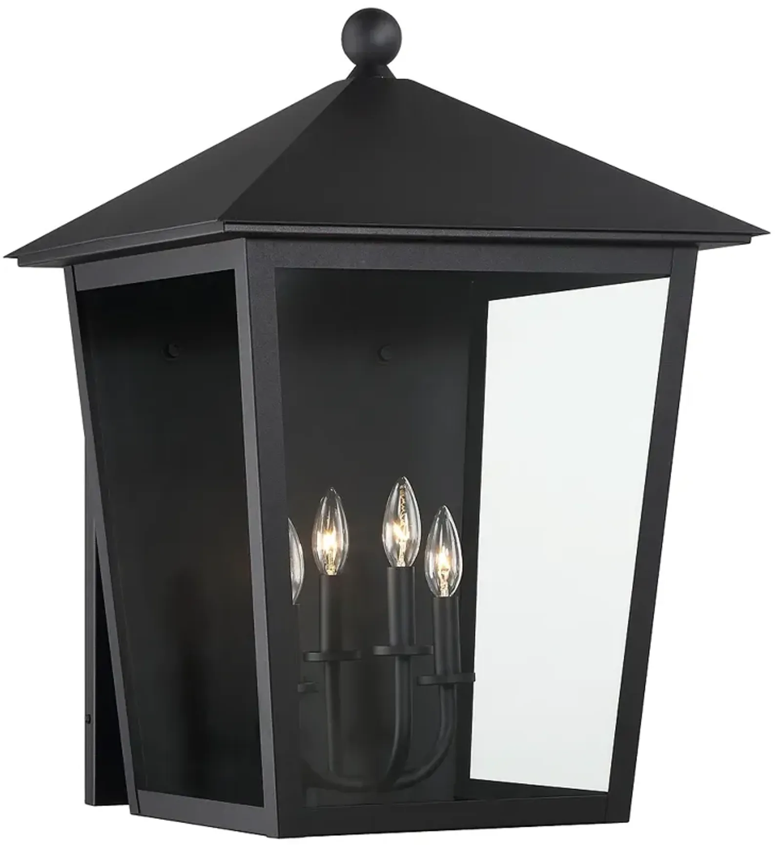 The Great Outdoors Noble Hill 4-Light Black Outdoor Wall Mount