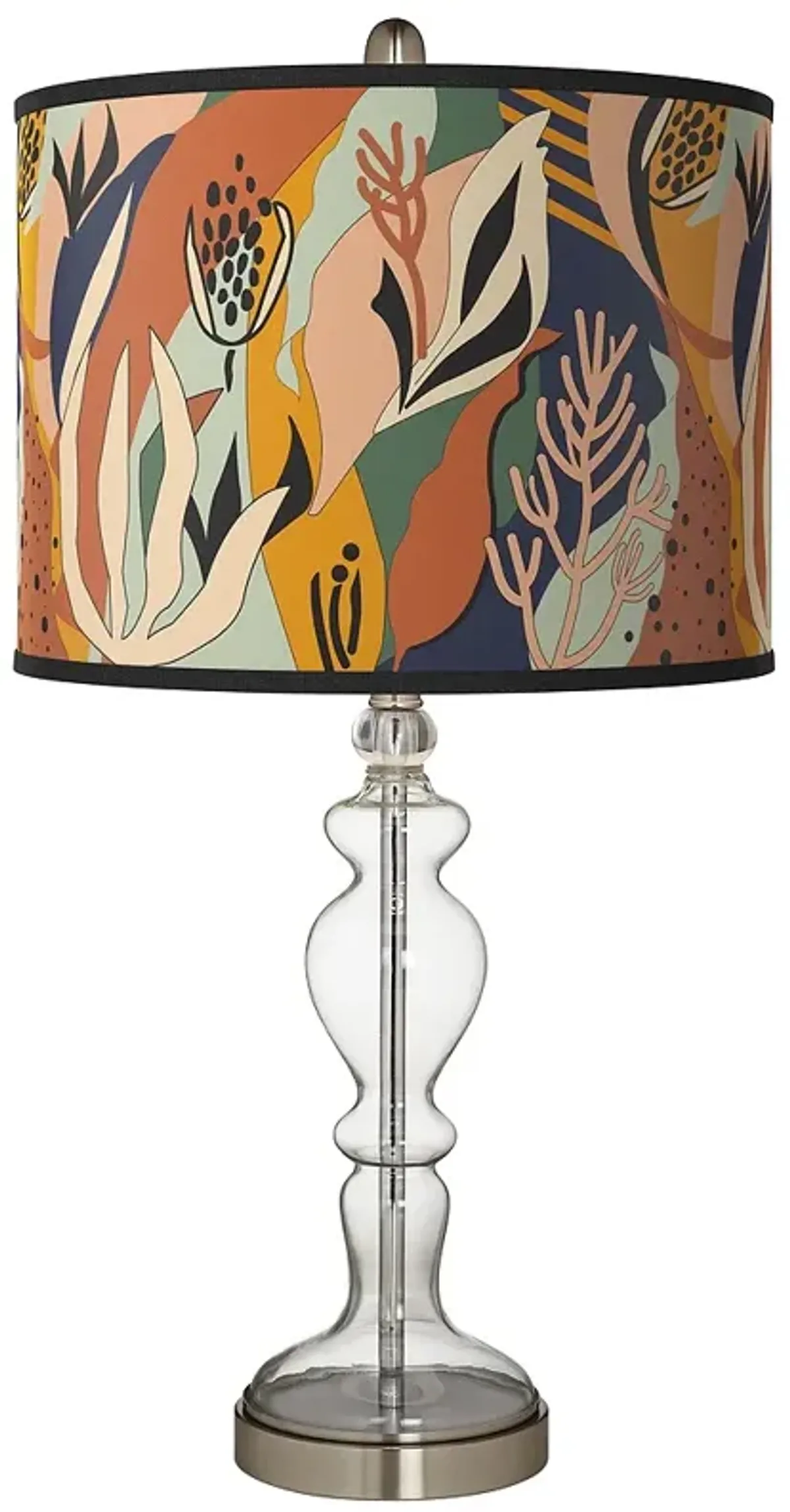 Wild Desert Giclee Apothecary Clear Glass Table Lamp