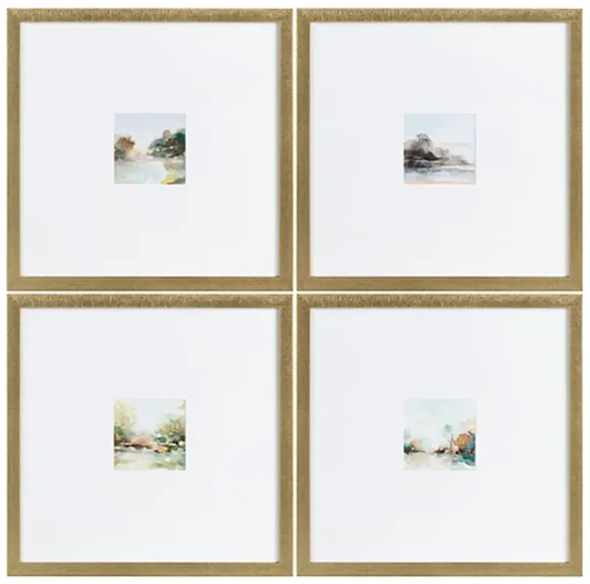 Rosa 20" Square 4-Piece Framed Print Wall Art Set