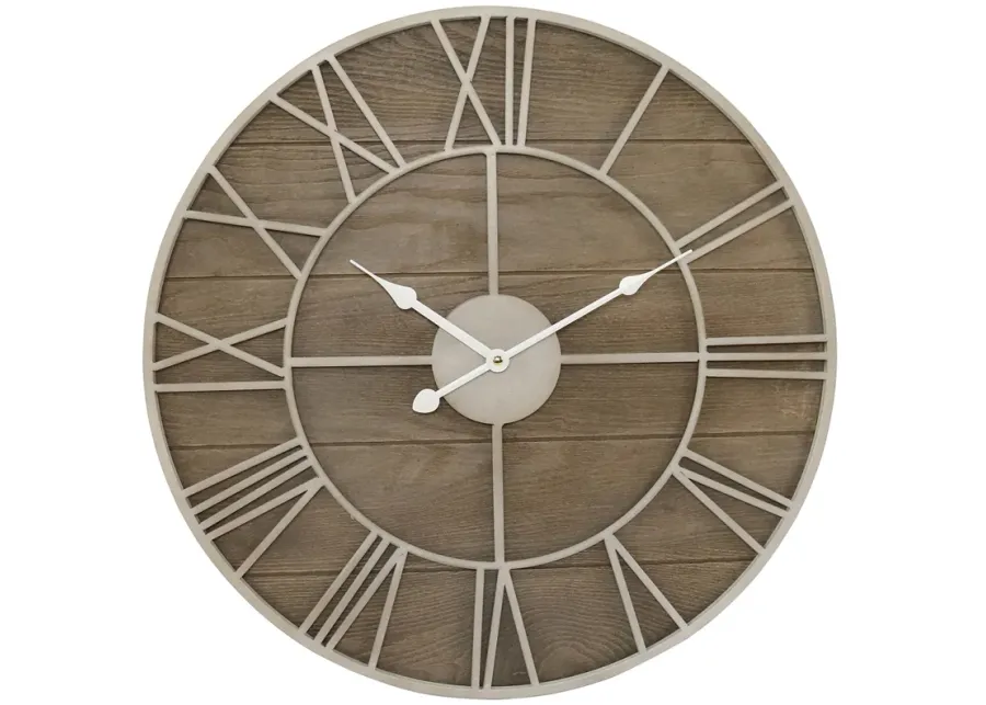 Crestview Collection Around the Clock Wooden Wall Clock