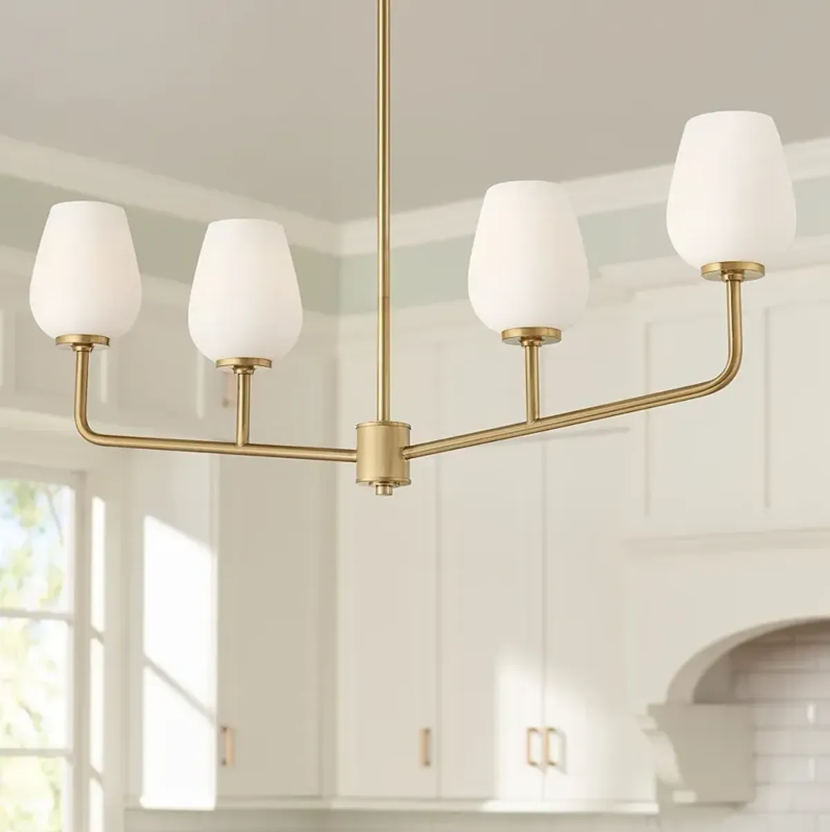 Possini Euro Glaston 41 1/2" Wide Soft Gold 4-Light Island Chandelier