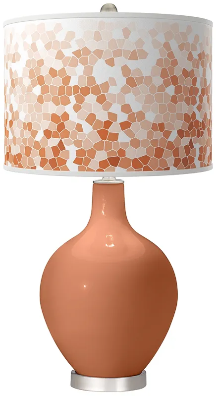 Baked Clay Mosaic Ovo Table Lamp