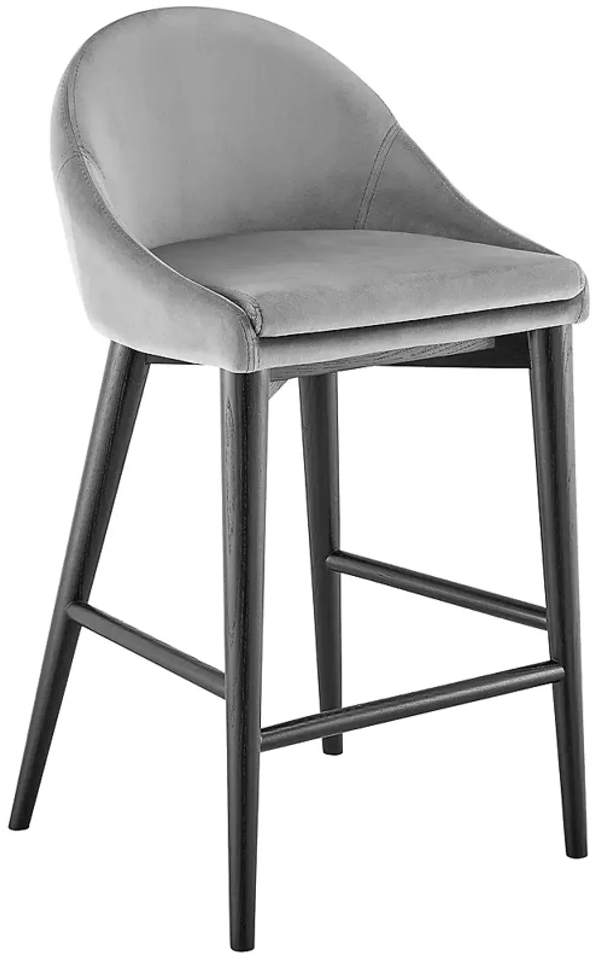 Baruch 26 1/2" Gray Velvet Counter Stool