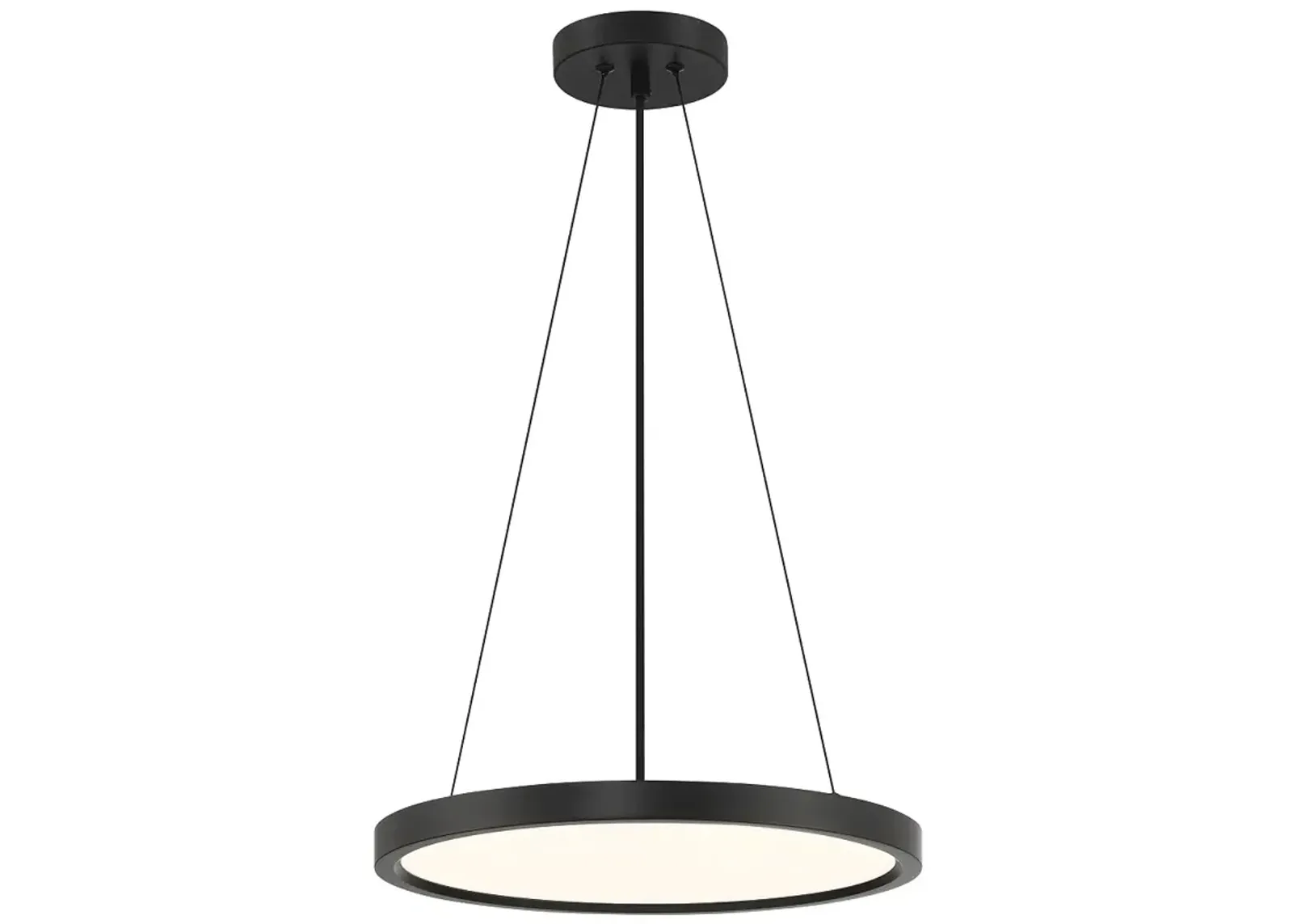 Minka Lavery  Vantage LED Black Pendant with White Acrylic Diffuser