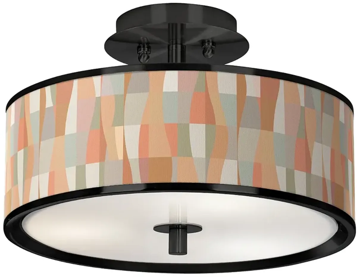 Sedona Black 14" Wide Ceiling Light