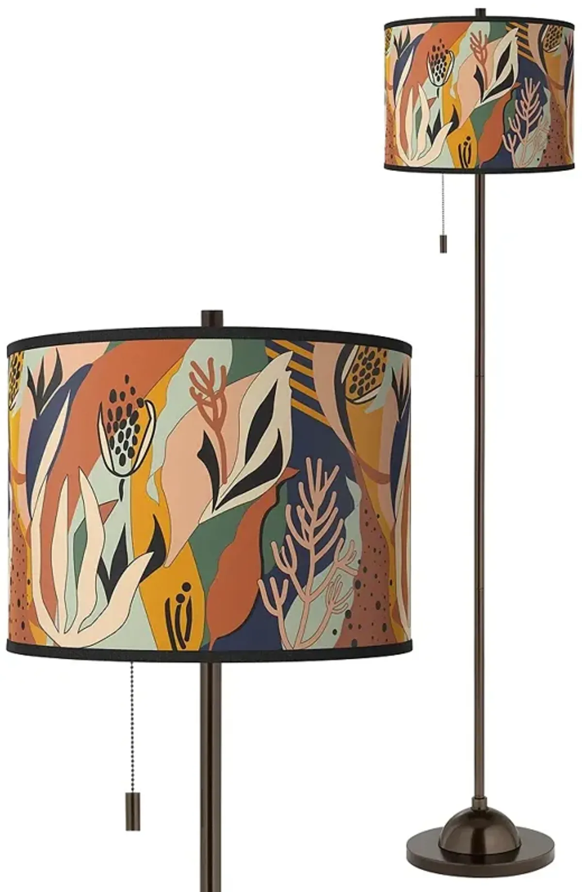 Wild Desert Giclee Glow Bronze Club Floor Lamp