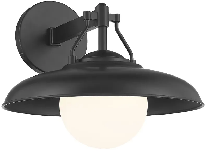 The Great Outdoors Cameo Shores 1-Light Black Outdoor Wall Mount