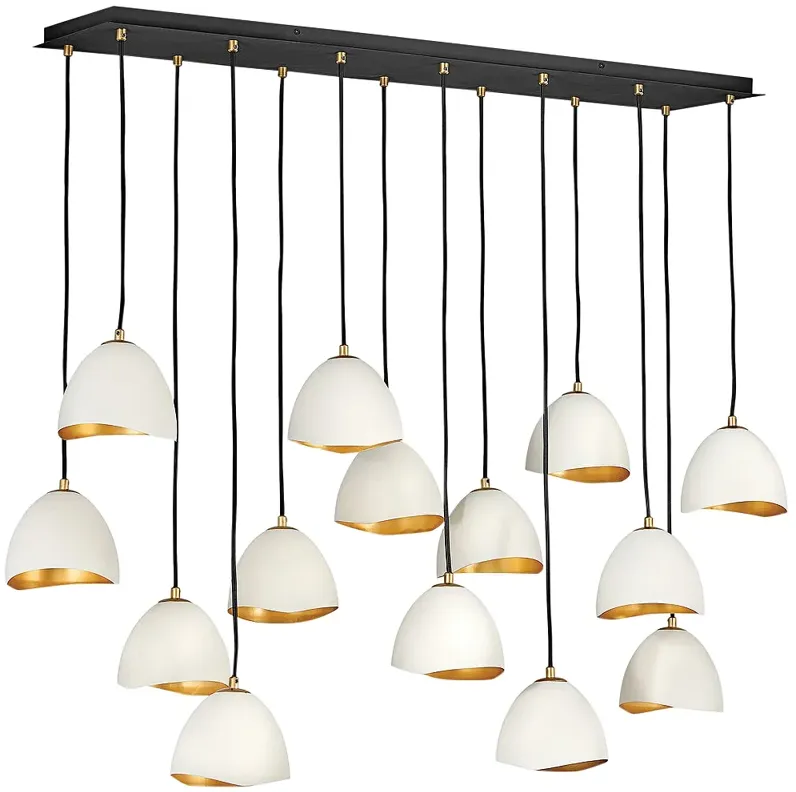 Hinkley Nula 48 1/2"W White Gold 14-Light Linear Chandelier