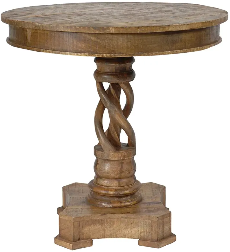 Bengal Manor Mango Wood Twist Accent Table