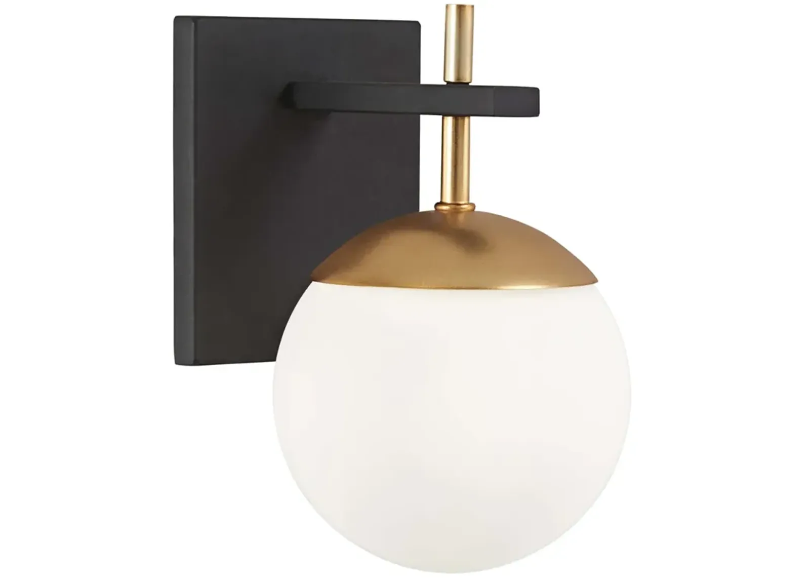 George Kovacs Alluria 9 3/4" High Black and Gold Wall Sconce