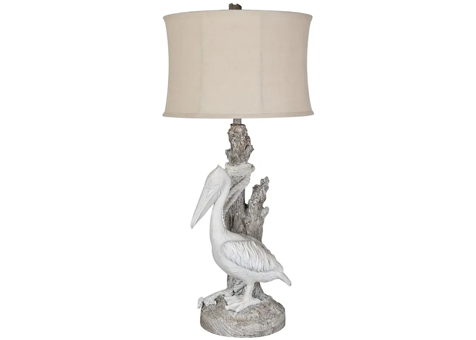 Pelican White Washed and Sand Stone Table Lamp