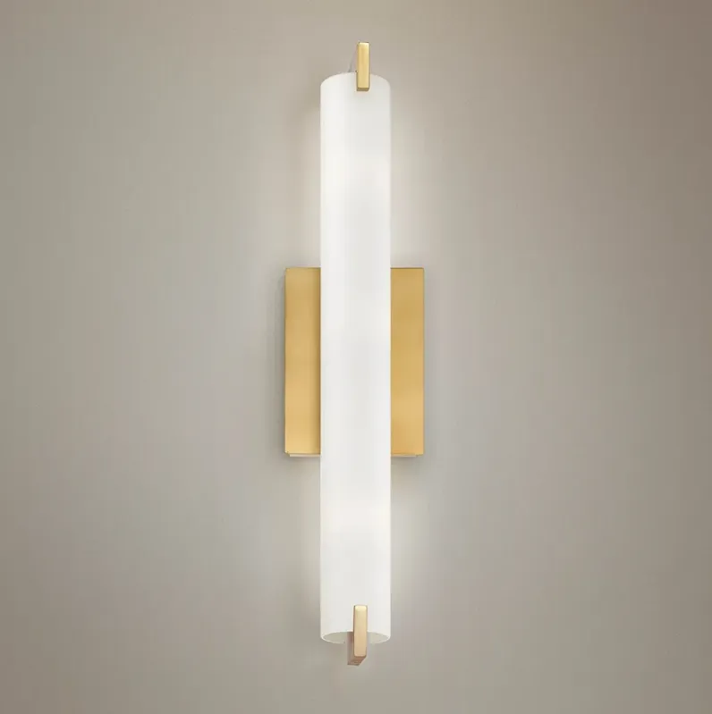 George Kovacs Tube 20 1/2" High Honey Gold LED Wall Sconce