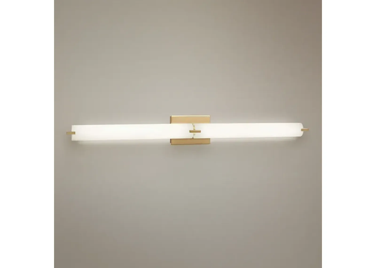 George Kovacs Tube 39 1/2" Wide Gold 2-Light LED Bath Light