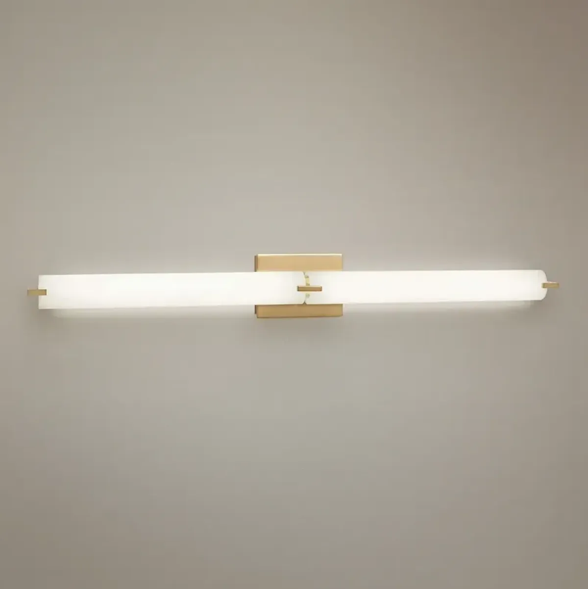 George Kovacs Tube 39 1/2" Wide Gold 2-Light LED Bath Light