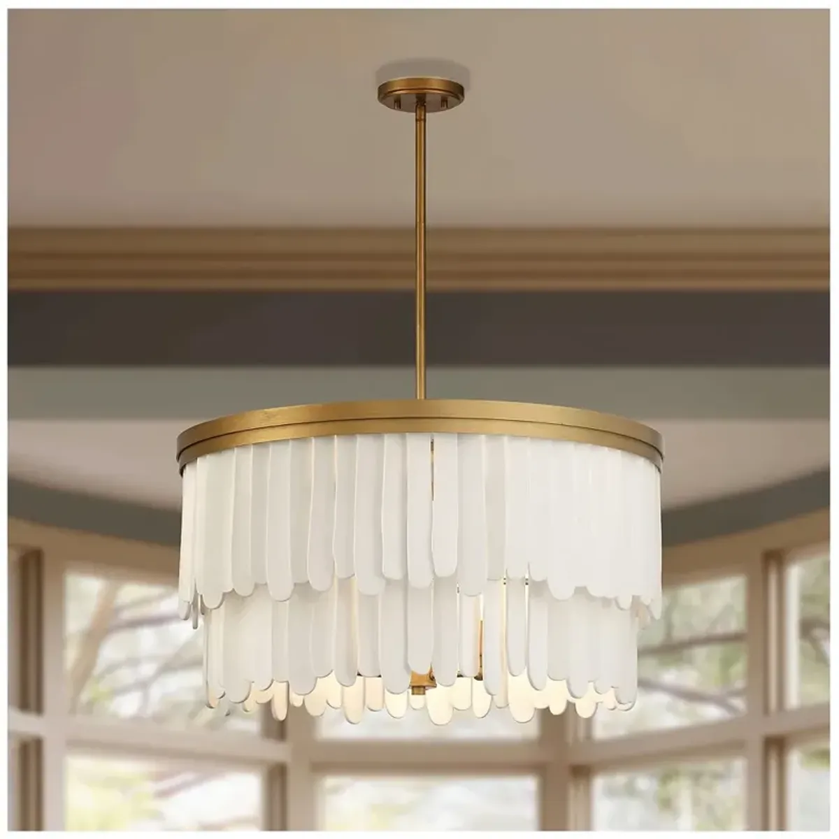 Minka-Lavery Briscade 9-Light 28-in Painted Legacy Brass Pendant
