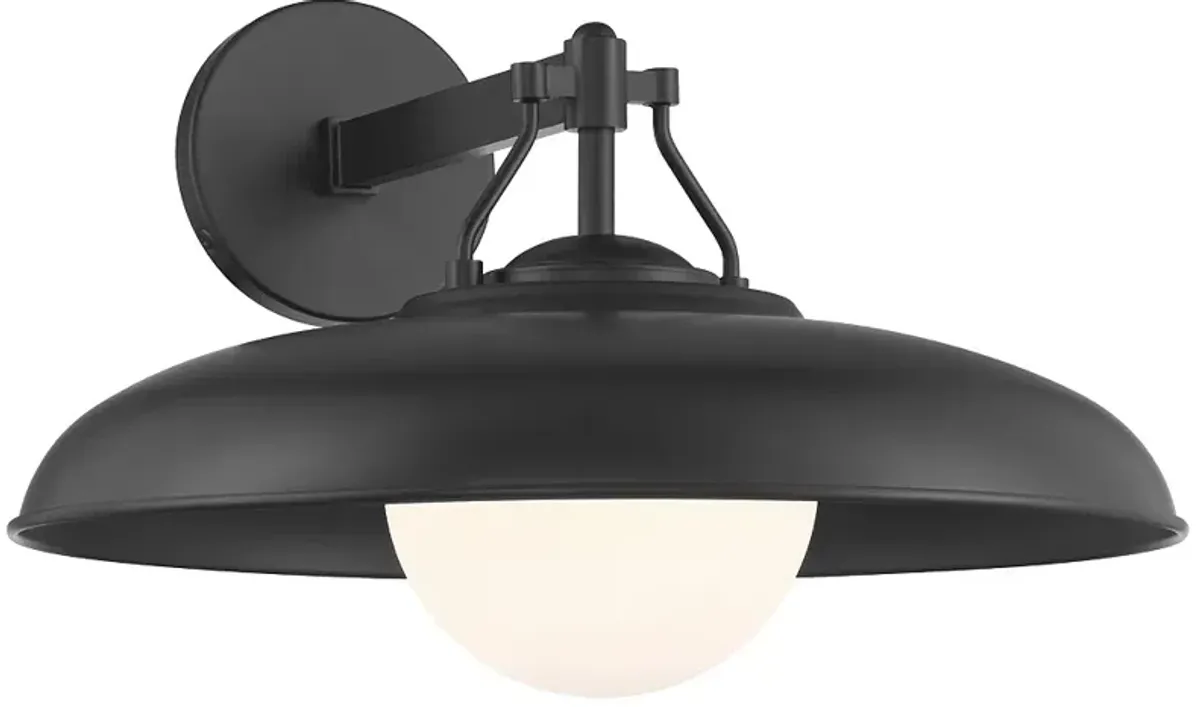 The Great Outdoors Cameo Shores 1-Light Black Outdoor Wall Mount