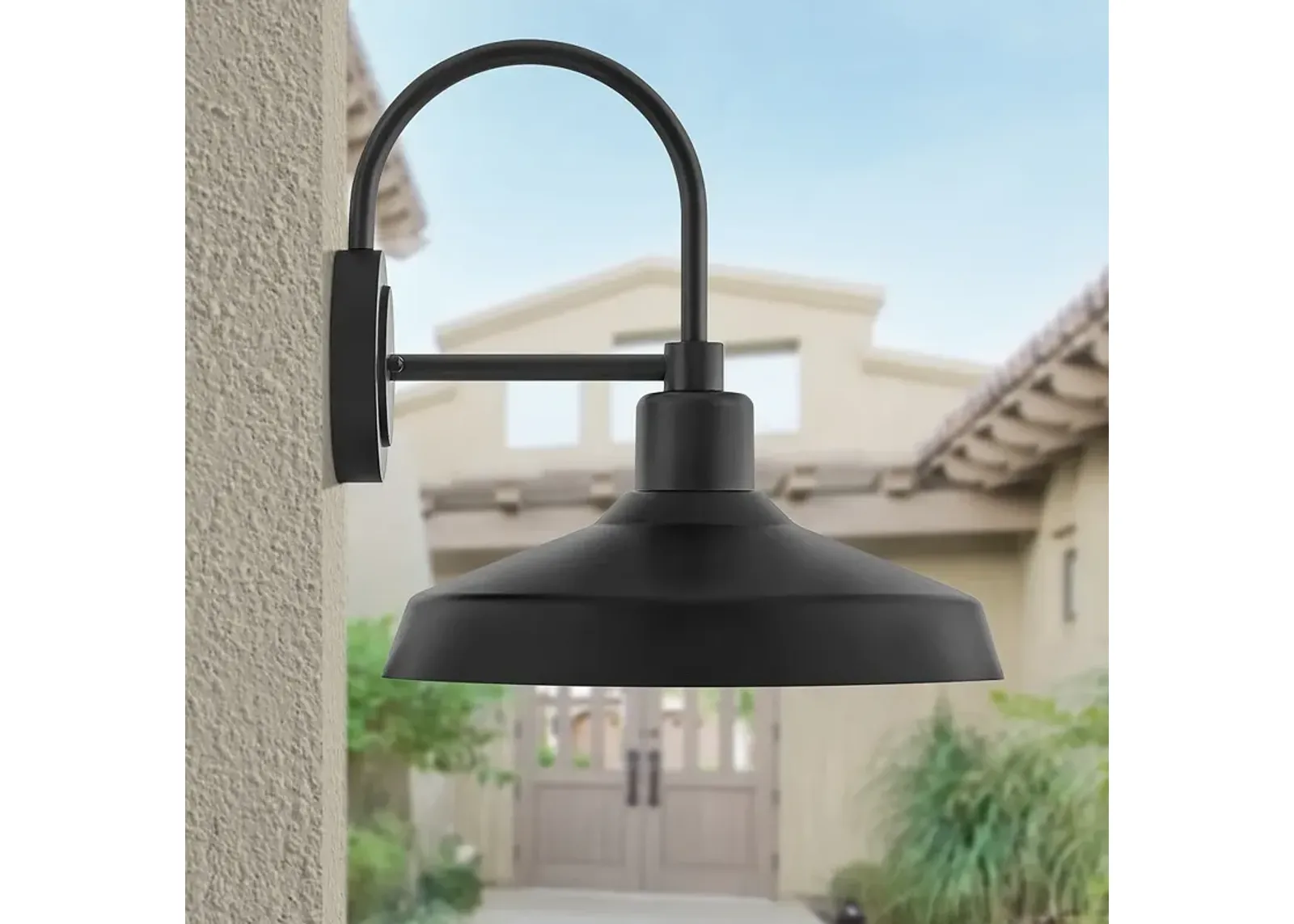 Hinkley Forge 16 1/2" High Black Outdoor Barn Wall Light