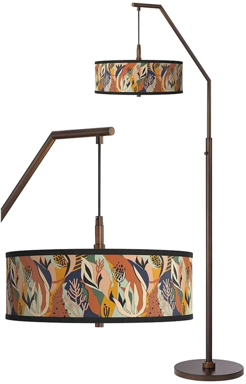 Giclee Glow Wild Desert 71 1/2" Bronze Downbridge Arc Floor Lamp