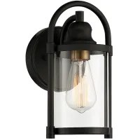 Avani 10 1/4" High Black and Brass Wall Sconce