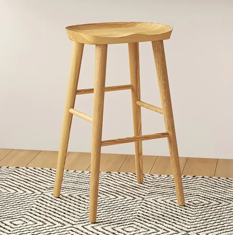 Vieno 26" High Natural Wood Counter Stool