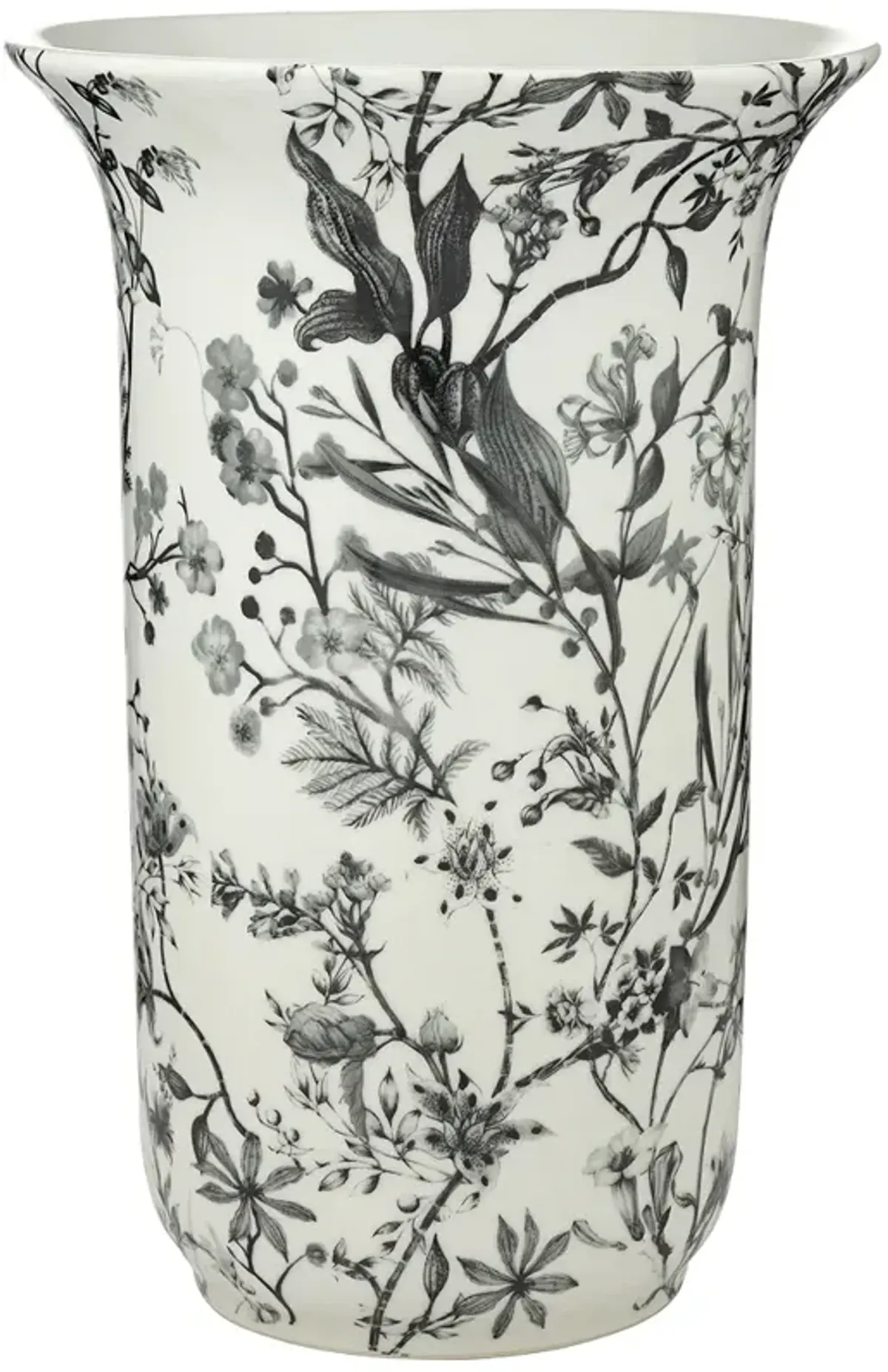 Nikita 14" High Black and White Ceramic Decorative Vase