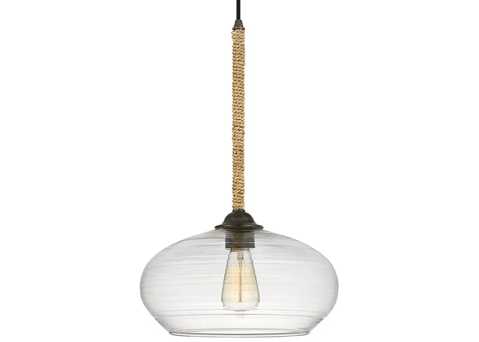 Quoizel Merino 13.25" Wide Bronze and Orb Glass Modern Mini Pendant