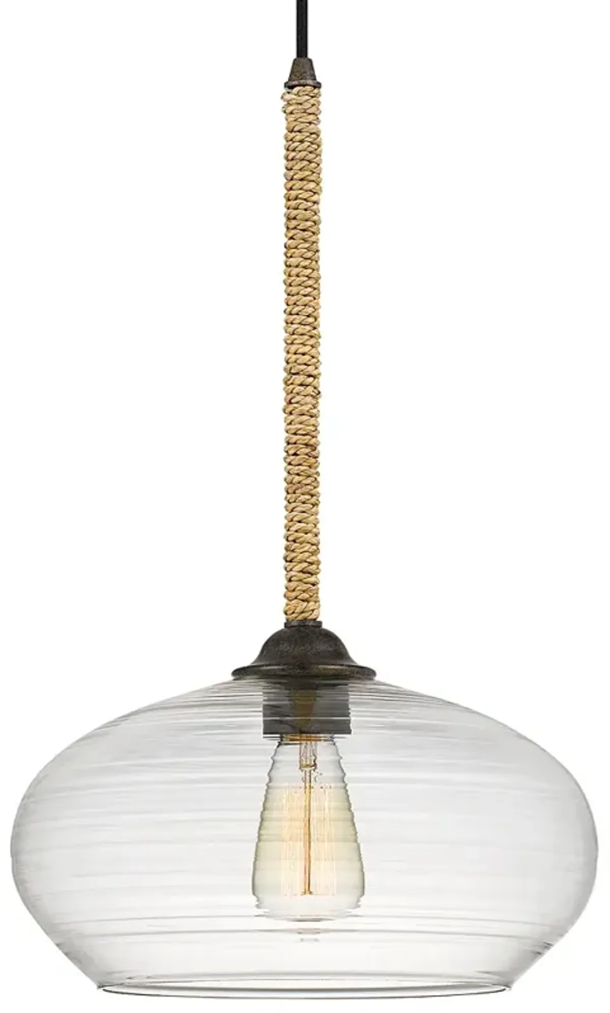 Quoizel Merino 13.25" Wide Bronze and Orb Glass Modern Mini Pendant