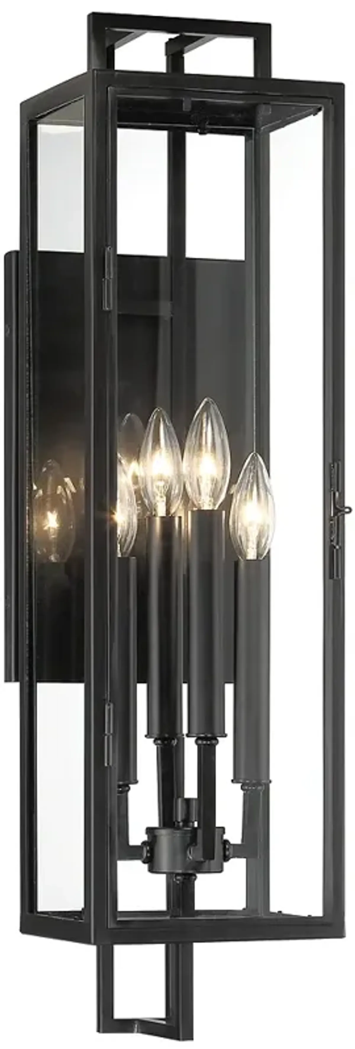 The Great Outdoors Knoll Road 4-Light Black Outdoor Wall Mount