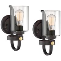 Eagleton 12" High Oil-Rubbed Bronze LED Wall Sconce Set of 2