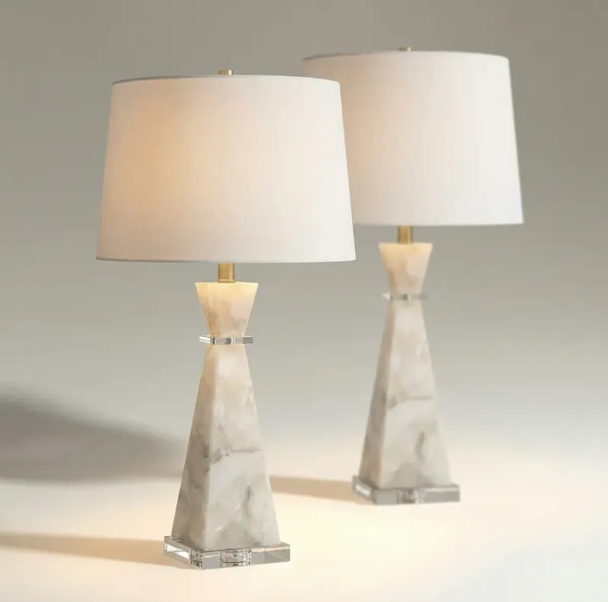 Possini Euro Marcy 28" High Alabaster Table Lamp Set of 2