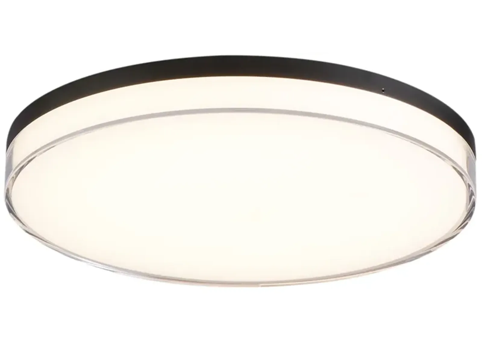 Minka Lavery Vantage LED 13-in Coal Black Flush Mount with Acrylic Shade