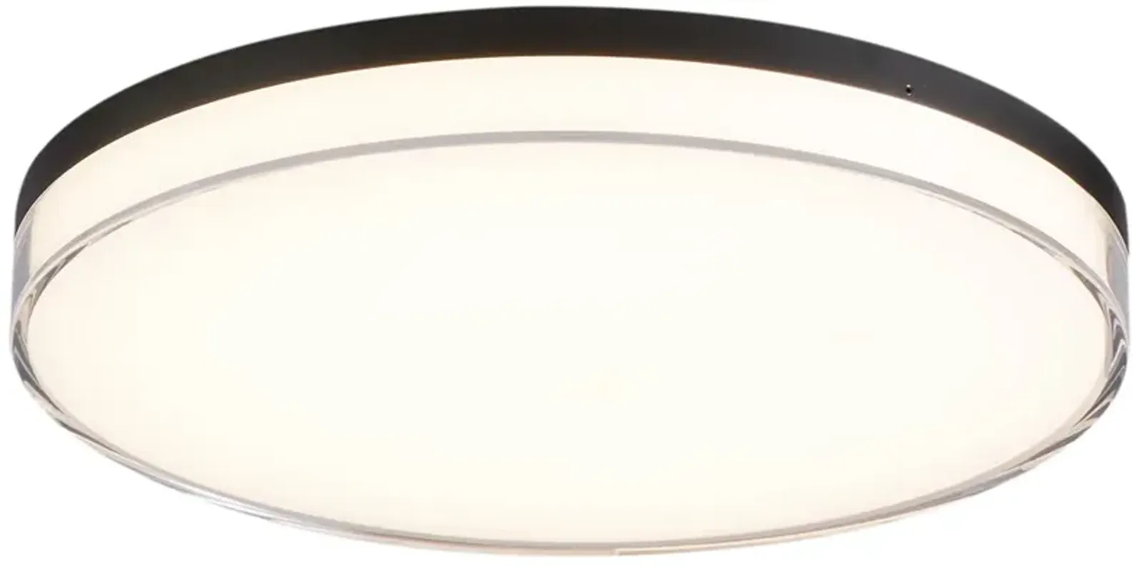 Minka Lavery Vantage LED 13-in Coal Black Flush Mount with Acrylic Shade