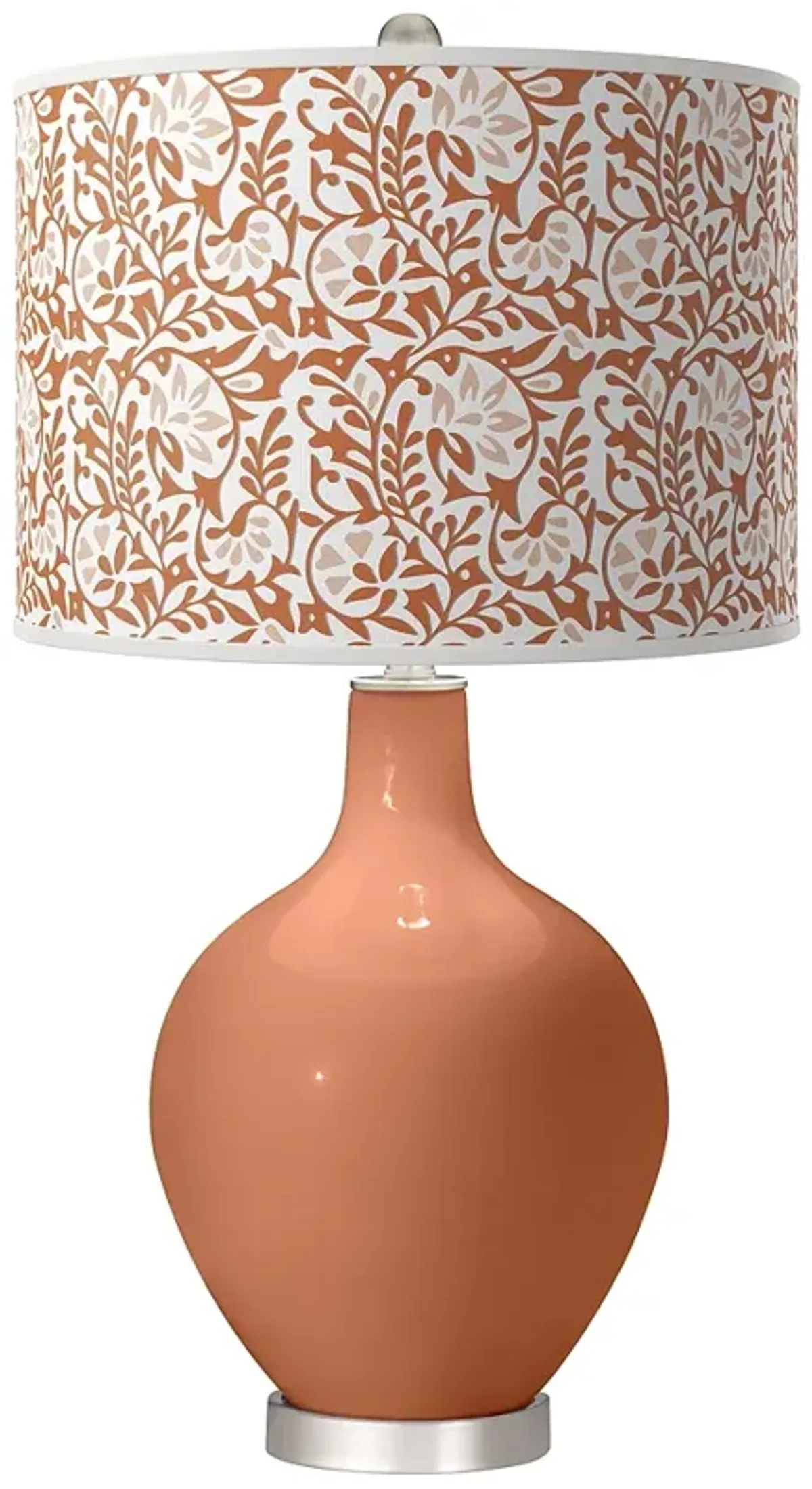 Color Plus Ovo 28 1/2" High Gardenia Shade Baked Clay Brown Table Lamp