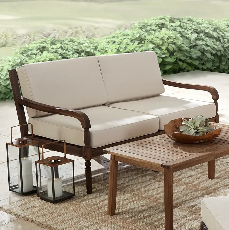 Napa Natural Dark Oil Acacia Modular 2-Seater Outdoor Seat