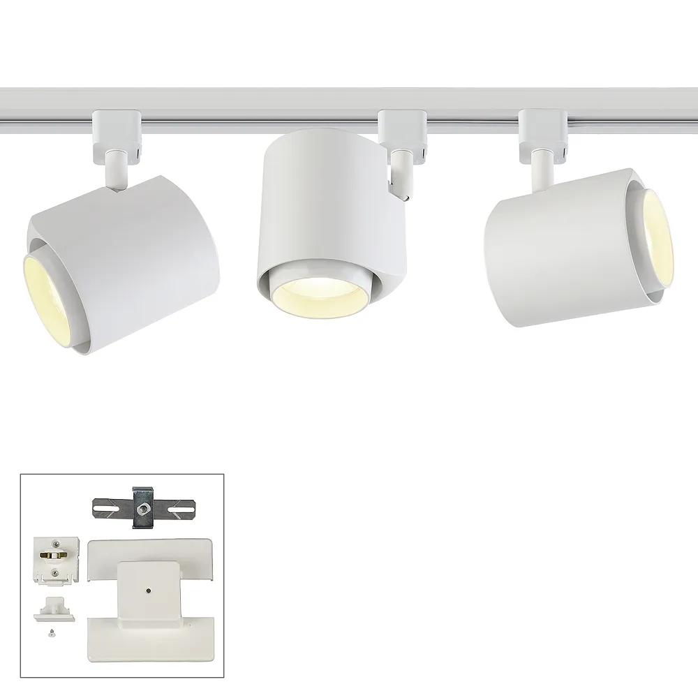 3-Light White 22 Watt LED Floating Canopy Track Kit