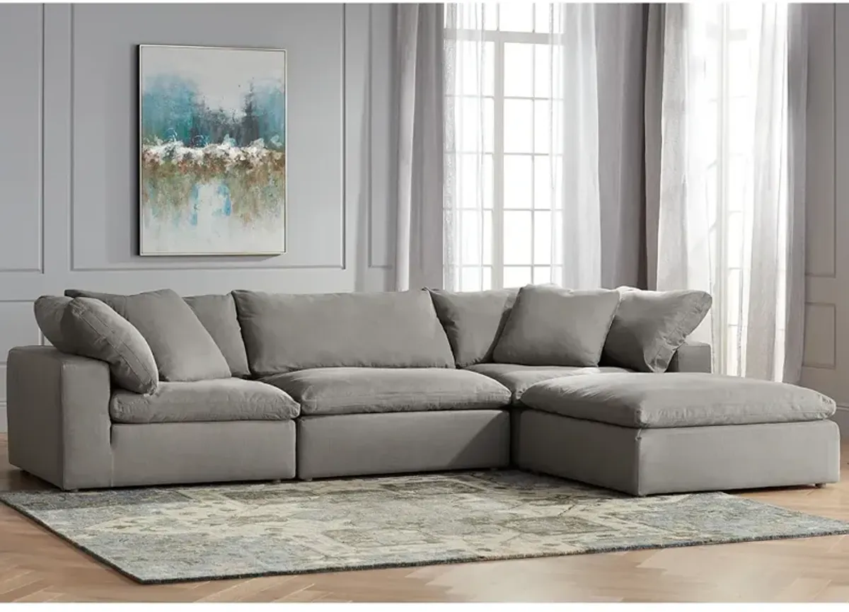 Skye Peyton Slate Gray 4-Piece Modular Sectional Set