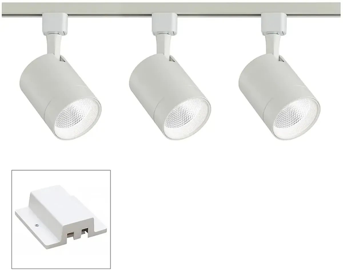 3-Light White 48" Wide 15W LED Floating Canopy Track Kit