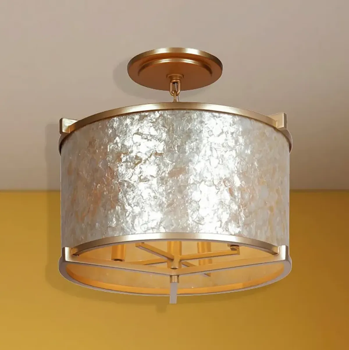 Metropolitan Sommers Bend 4-Light Fawn Gold Semi-Flush